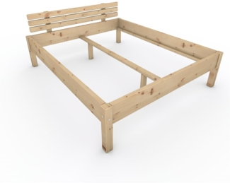 Zirbenbett "Zirben-Liesl" 160 x 190 cm Holzbett Massivholzbett Bett
