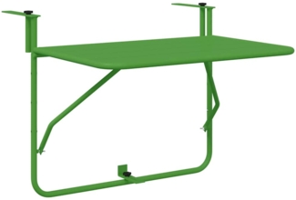 vidaXL Hängender Balkontisch Grün 60 x 39 x 65 cm Stahl 42008077