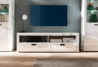 Lowboard "Essen" TV-Unterschrank 152cm weiß Hochglanz MDF