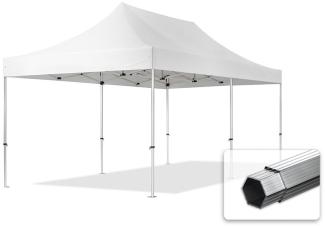 3x6 m Faltpavillon, PROFESSIONAL Alu 40mm, feuersicher, weiß