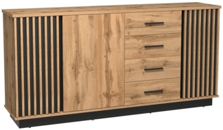 99rooms Kommode Melano (Sideboard, Highboard, Schubladenkommode), Modern Design, mit viel Stauraum, 4 Schubladen, 4 Fächer