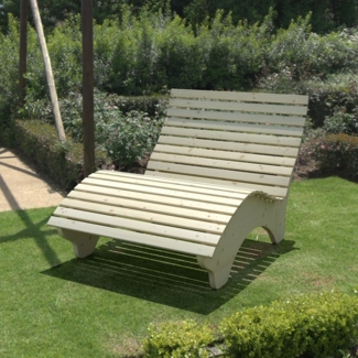 Relaxliege "Ruhe-Vroni" (Fichte) 2-teilig stehend Breite 140 cm