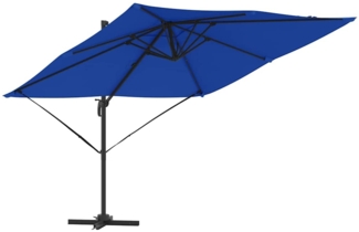 vidaXL Roma Parasol Blau 286 x 284 x 265 cm Aluminium und Polyester 42003340