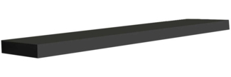 Wandregal Sheffield 80 / Shelvy 80 , Holzwerkstoff , Schwarz , 80 x 4 x 24 cm