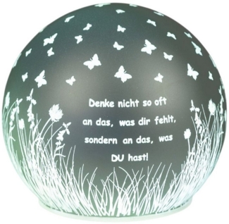 formano LED Dekolicht Kugel salbei 12cm - Tue was du liebst oder Denke an das was du hast, LED fest integriert