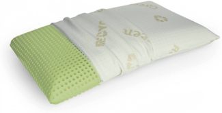 Dmora Kopfkissen Maggiorana, Bettkissen, Ergonomisches Produkt, Schlafzimmerkissen, Made in Italy, 73x43 h14 cm, Weiß