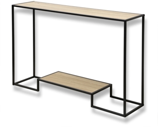 Casâme Moderne Konsole mit 2 Regalebenen im Eiche Dekor L120cm - Holzdekor Eiche