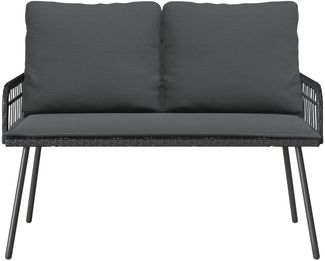 vidaXL Gartenbank mit Kissen Anthrazit 114 x 64 x 90cm Stahl 4108261