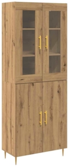 vidaXL Hochboard 2 pcs Artisan-Eiche 69,5 x 34 x 180 cm Holzwerkstoff 3334347