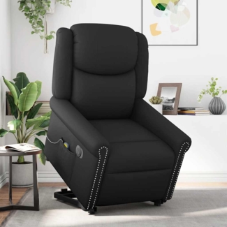 vidaXL Massagesessel Aufstehhilfe Elektrisch Glänzend Schwarz 3303424