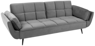 riess-ambiente Schlafsofa BOUTIQUE 213cm grau, mit Samt-Bezug