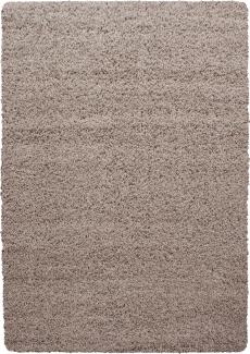 Hochflor Teppich Drago rechteckig - 200x290 cm - Beige