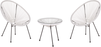 Bistro Set ACAPULCO II Weiß