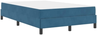 vidaXL Boxspringbett mit Matratze Dunkelblau 120 x 210 cm Samt 3398741