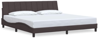vidaXL Bettgestell ohne Matratze "Hanko" Dunkelbraun 200x200 cm Stoff 3310415