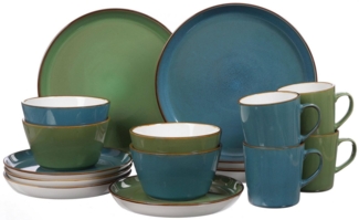 Ritzenhoff & Breker Visby Kombiservice 16-teilig Blau / Grün - DS