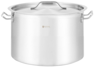 Royal Catering Kochtopf Edelstahl Kochtopf Induktion Topf Suppentopf Universaltopf 23 L Ø 35, Edelstahl, verschiedene Größen