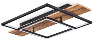 hofstein Deckenleuchte »Palermo« dimmbare Deckenlampe aus Metall/Holz, 3000 Kelvin