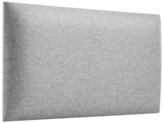 softwalls Kopfteil Wandkissen Webstoff - Kopfteil - Wandpolster, Hellgrau - 50x30, (1 St, 5 (sehr gut), Schalldämmend