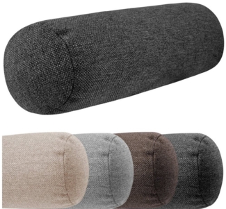 Selfitex Nackenrolle 19 x 65 cm, weich u. formstabil, langes Nackenkissen für Bett u. Couch, herausnehmbares Füllkissen, mit Reißverschluss
