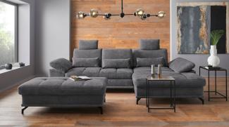 Places of Style Ecksofa Costello L-Form, mit Sitztiefenverstellung, Armteilverstellung und, 3 Nierenkissen, optional Bettfunktion und Bettkasten