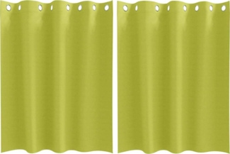 vidaXL Vorhänge mit Vorhängen 2 pcs Apfelgrün Polyester 4107388