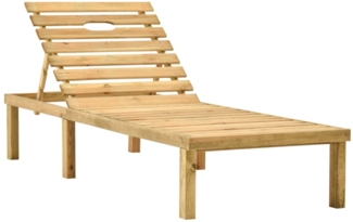 vidaXL Garten-Sonnenliege mit Tisch und Auflage Kiefer Imprägniert 3065847