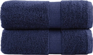 Premium-Waschlappen 2 Stk. Marineblau 30x30 600 g/m² Baumwolle 137251