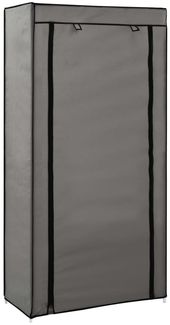 vidaXL Schuhschrank mit Abdeckung Grau 58 x 28 x 106 cm Stoff 282430