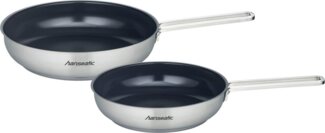 Hanseatic Pfannen-Set hanseatic, Edelstahl 18/10 (Set, 2-tlg, je 1x Pfanne 24 cm, 2,2 l, 28 cm, 3,4 l), Antihaft-Versiegelung, beschichtet, Induktion