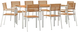 vidaXL Garten-Ess-Set 9 pcs Braun Massives Teakholz 3334788