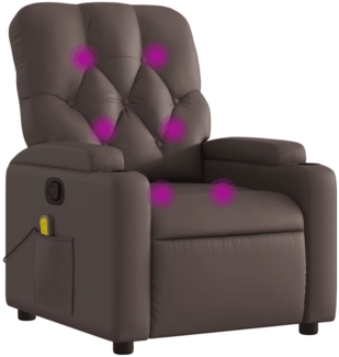vidaXL Massagesessel Braun Kunstleder 372512