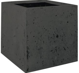 Polystone Pflanzwürfel - glatte Oberfläche 40 cm anthrazit