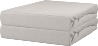 Erwin Müller Spannbettlaken Spannbettlaken "Nürnberg" 2er-Pack, Jersey, Gummizug: Rundumgummi, (1 Stück), Doppel-Jersey Uni