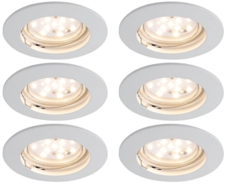 6er Set Design Einbaustrahler Spots Alu Paulmann