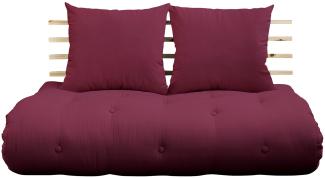 KARUP DESIGN SHIN SANO Schlafsofa Gestell Natur Matratze Bordeaux