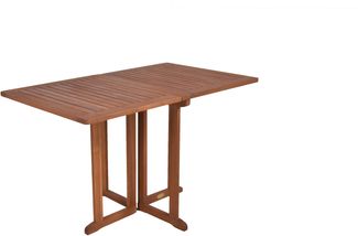 Gartentisch ANGERS eckig klappbar - Eukalyptus, Natur, 120 x 70 x 73 cm | Klapptisch Balkontisch Wetterfest Outdoor Tisch