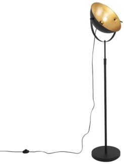 Qazqa Stehlampe Magnax, ohne Leuchtmittel, E27, Schwarz, Industrie, Stahl, 1-flammig