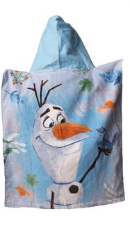 Disney Frozen Badeponcho für Kinder Hochwertiger Frottee aus 100 % Baumwolle