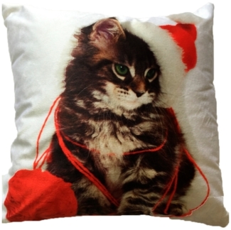 Weihnachten Katze Kissenbezug 43x43 cm