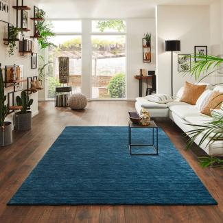 Gabbeh Teppich Jaipur, Farbe: Türkis, Größe: 90x160 cm