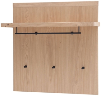 Garderobenpaneel Brescia / Barcelona , Holz, Holzwerkstoff , Holzfarben , 98 x 93 x 30 cm