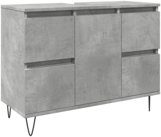vidaXL Badschrank Betongrau 80x33x60 cm Holzwerkstoff 857234