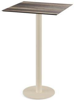 Urban Stehtisch Sand Gestell + Tropical Wood Hpl 70X70 Cm