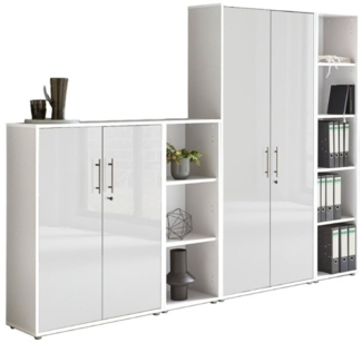 moebel-dich-auf Aktenschrank OFFICE EDITION (Set 4, abschließbar, Metallgriffen) Made in Germany