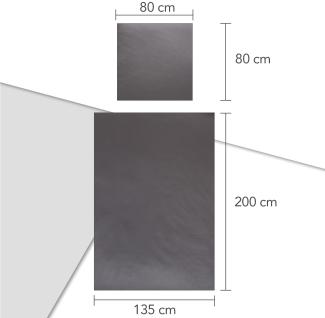 La Vida Satin Bettwäsche Set Uni mit Deckenbezug in 135x200 cm + Kissenbezug 80x80 cm in ANTHRAZIT Dunkelgrau aus Baumwolle + Reißverschluss | ÖkoTex Zertifiziert | seidige Schlafzimmer Einrichtung