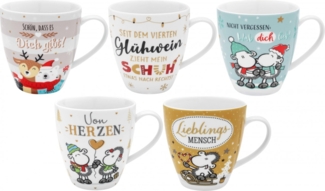 Weihnachtstasse Winter Kaffee Tee Tasse Becher 45 cl Porzellan Sheepworld Glühwein 51094