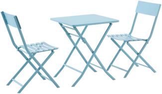 LIDO Bistro-Set, Mint 2x Klappstuhl + 1 Klappstisch