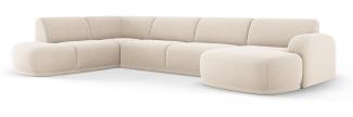 Micadoni Panorama Ecksofa Erin 5-Sitzer Links Samtstoff Beige