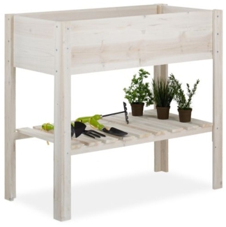 Hochbeet Holz Weiß